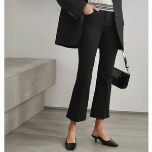 FRAME DENIM Le Crop Mini Boot Jeans in Carter/ Black Wash Size 31